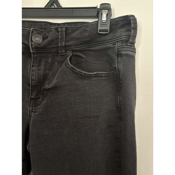 American‎ Eagle Outfitters Womens Black Flare Jeans Size 8 Regular Stretch AE - Picture 2 of 9